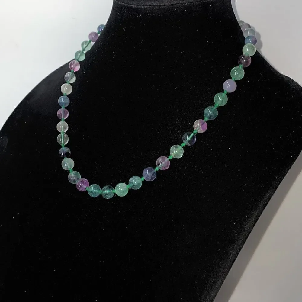 Polished Glass Bead Necklace - Picture 5 of 6